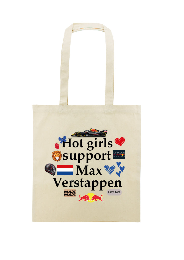 HOT GIRLS SUPPORT MAX – Sticker Tote Bag