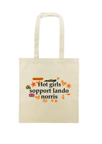 HOT GIRLS SUPPORT LANDO – Sticker Tote Bag