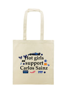 HOT GIRLS SUPPORT CARLOS – Sticker Tote Bag