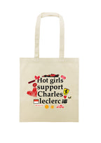 HOT GIRLS SUPPORT CHARLES – Sticker Tote Bag