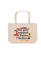 HOT GIRLS SUPPORT CHARLES – Sticker Tote Bag